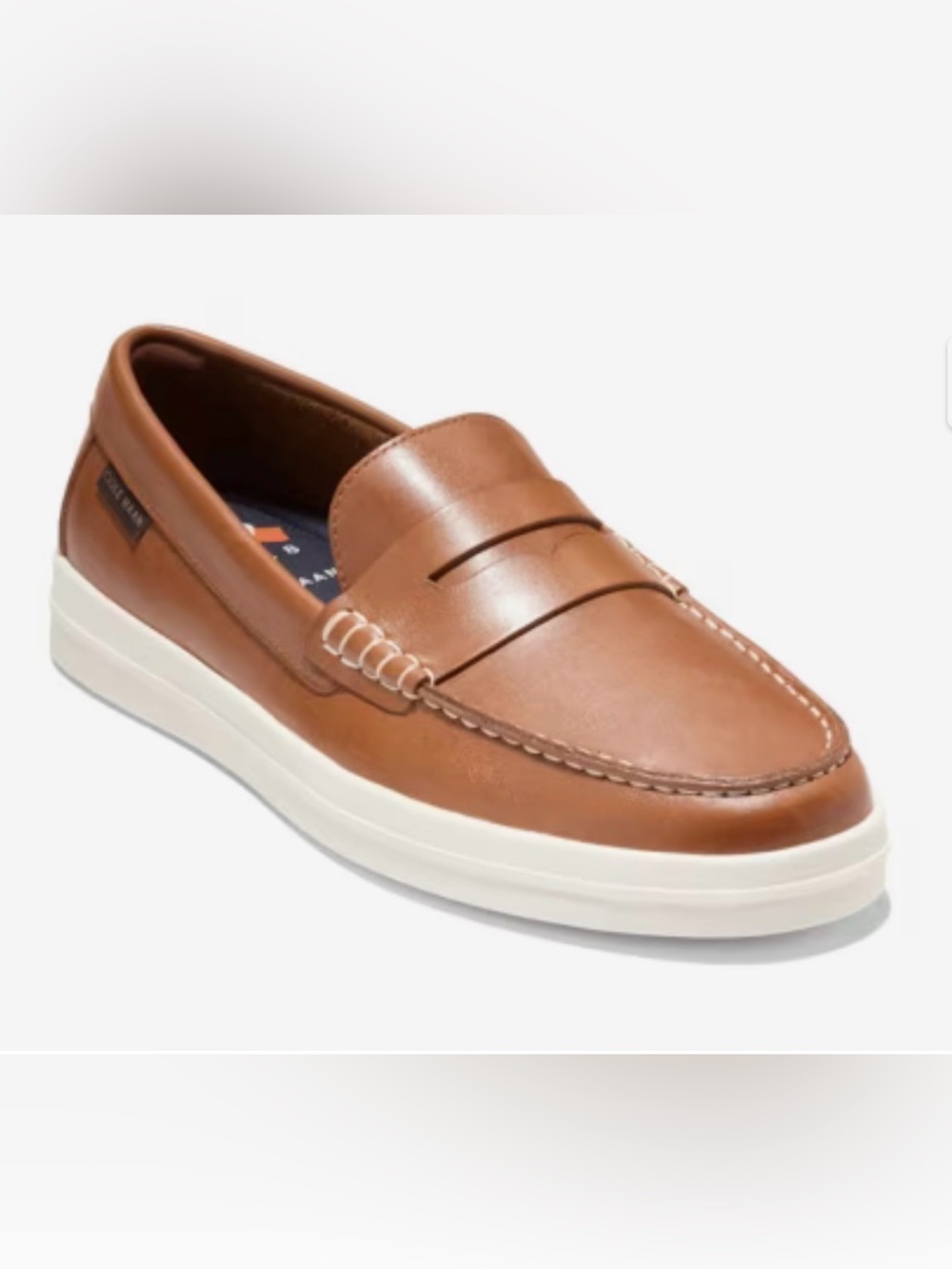 COLE HAAN Nantucket Drift leather upper coastal two tone Penny Loafer 9.5